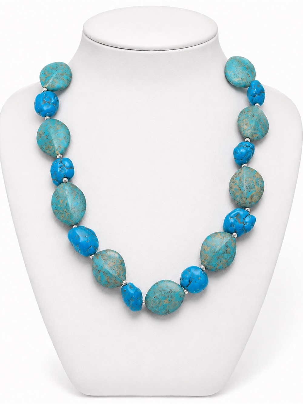 chunky turquoise nugget necklace
